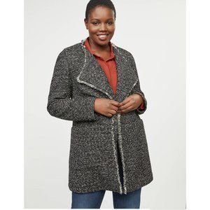 Flyaway Speckled Boucle Blazer Jacket